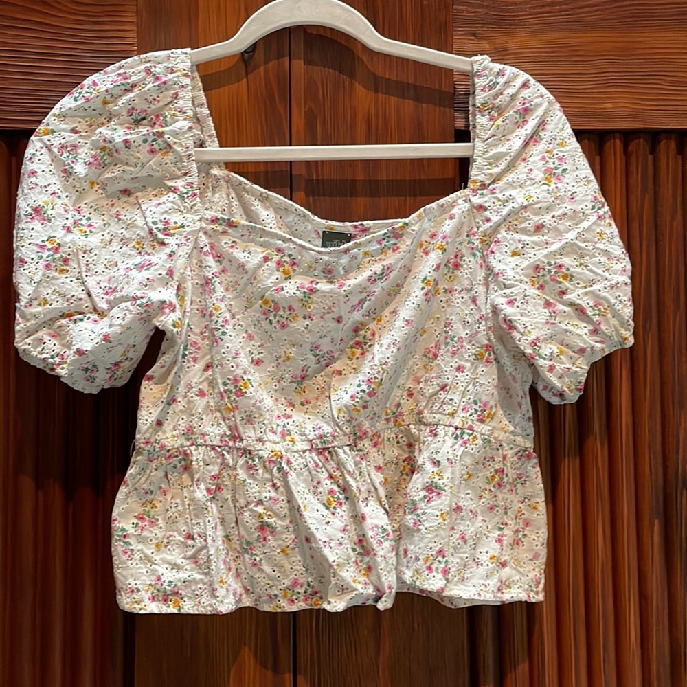 Wild fable peplum crop